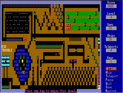 "Kingdom of Kroz," Miller's breakout shareware hit and the game that put Apogee on the map.