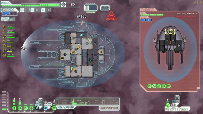 Tom Jupert, writer on FTL, came up with all sorts of scenarios to engage players each time they enter a new sector of space.