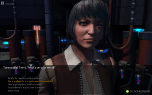 Travis created idle animations by recording himself in front of a Kinect.