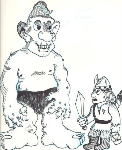 Wichman's artwork included in Rogue's manual for Mac.