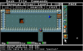 Rogue running on an Atari ST.